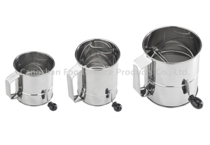 Utensilios de Cocina, Tamizador de Harina de Acero Inoxidable para Hornear, Tamiz de Harina con Manivela, 3 Tazas, 5 Tazas y 8 Tazas - Product Image 5