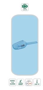 Cuchara de pesaje de vidrio para transferencia oral en laboratorio. Las cucharas de pesaje tienen un brazo tubular abierto. - Product Image 3
