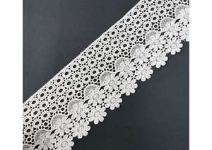Bordure florale brodée, garniture de qualité supérieure, dentelle chimique soluble dans l'eau GPO pour robe, vêtement, textile de maison, décoration - Product Image 2