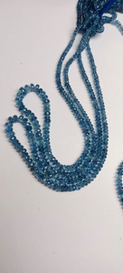 Cuentas facetadas de Aguamarina Natural Santa María de Alta Calidad, de 4mm a 6mm, Certificadas por Terceros, para Fabricación de Joyería India - Product Image 4