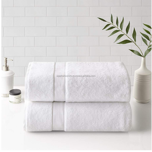 Serviettes de bain d'hôpital en coton 400 GSM de haute qualité, douces, épaisses, légères, séchage rapide, fournisseur OEM pour les soins de santé et la réadaptation - Product Image 1