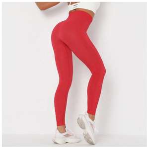 Pantalones de yoga sin costuras de nuevo diseño y duraderos para mujer, leggings elásticos con control de abdomen y efecto levanta glúteos en venta. - Product Image 2