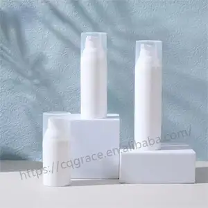 PP Round Shoulder Buckle Lotion Bottle 30/50/75/100ml Portable Vacuum Cosmetic Packaging Travel-friendly Plastic Bottles