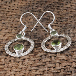 Boucles d'oreilles en argent sterling 925 avec péridot naturel de qualité AAA, pierres précieuses vert olive, bijoux pierres de naissance d'août pour femmes - Product Image 4