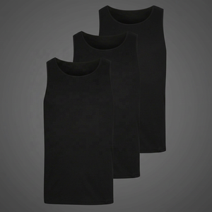 Men's Comfortable Black Muscle Vest Tank <b>Top</b> - Product Image 3