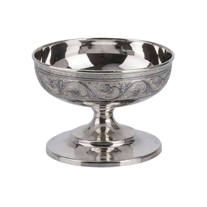 Elegante Tazón de Metal Plateado Estilo Vintage para Sundae o Pudín, Mini Tazón de Acero Inoxidable para Compota, Accesorios para Fotografía de Alimentos, Vajilla - Product Image 6