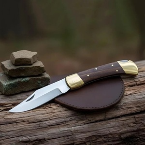 Luxury D2 Steel <b>Folding</b> Pocket <b>Knife</b> Handmade Camping Hiking Bushcraft <b>Utility</b> Premium Wooden Handle Straight Hunting Supplier - Product Image 1