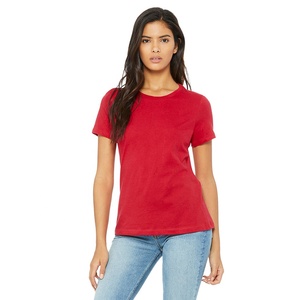 Red Bella Canvas 100% Airlume algodón peinado e hilado en anillo CAMISETA DE MANGA CORTA DE JERSEY RELAJADA PARA MUJER Camiseta transpirable - Product Image 3