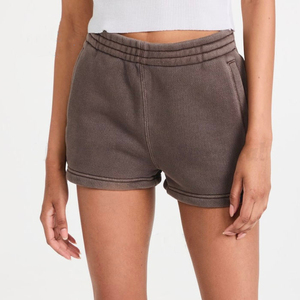Shorts Cortos para Mujer, Lavado Ácido, Personalizables OEM, Cintura Alta, 100% Algodón, Ecológicos, Ropa de Verano, Varios Colores - Product Image 1