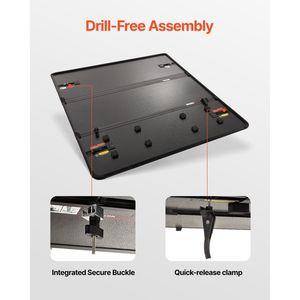 Copertura Tonneau Tri-Fold per Cassone Ram 1500 Fleetside 5.7 (67.4'') 2009-2024, Compatibile con Carrozzeria Classica/Nuova 19-24, Accesso Posteriore - Product Image 5