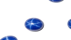Zafiro Azul Estrella Ovalado de 10x14 mm, 7 Quilates, Creado en Laboratorio, Cabujón Pulido con Efecto de Estrella de 6 Puntas para Joyería - Product Image 4