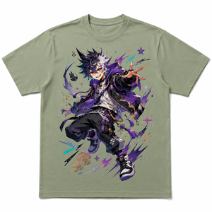 T-shirt à manches courtes pour homme, col rond, coupe classique, imprimé numérique, motif de personnage d'anime, jersey en coton, streetwear décontracté - Product Image 4