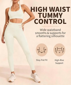<b>Womens</b> High Waist Compression <b>Leggings</b> Stretch Fitness Pants Yoga Gym Workout Running Athletic Breathable Quick Dry Activewear - Product Image 2