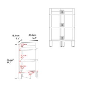 Sharon White Living Room <b>Corner</b> Table Elegant Wall Shelves - Product Image 3