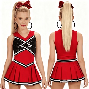 Uniformes de Animadoras Personalizados con MOQ Bajo, Conjuntos de Entrenamiento de Animadoras, Trajes de Animadoras de Tela - Product Image 1