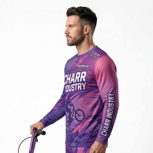 Maillot de cyclisme BMX personnalisé unisexe, vêtements de sport respirants, séchage rapide, extensible, manches longues, tissu 180g, toutes saisons - Product Image 5