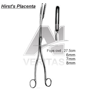 Pinzas Curvas Manuales de Acero Inoxidable A-1 VERITAS Premium, Instrumento Quirúrgico Obstétrico con Mandíbula Fenestrada para Uso Clínico, Reutilizables - Product Image 4