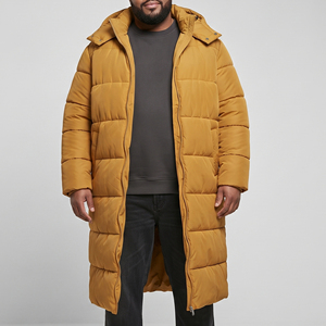 <b>Men's</b> Winter Long Puffer Coat With Stand Collar <b>Men</b> <b>Warm</b> Quilted Puffer Winter Long <b>Jacket</b> Zipper Down Puffer Bubble Long Coat - Product Image 5
