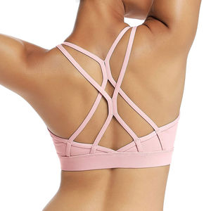 Nouveau design, logo réversible sur le devant, soutien-gorge de sport pour femme de haute qualité, léger, grande taille, écologique, vêtements de sport, quantité en gros, personnalisable - Product Image 3