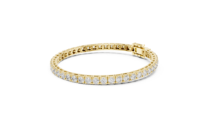 Pulsera Faye Floating Round Solitaire con eslabones - Product Image 1
