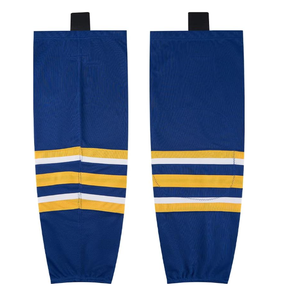 Blue <b>Knee</b> <b>High</b> Striped Basketball <b>Socks</b> Breathable Knitted for Adults - Product Image 1