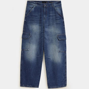 Men's Loose Denim Jeans-Breathable Gothic Wide Leg for Spring Casual Daily Wear & Urban Street Style - Product Image 2