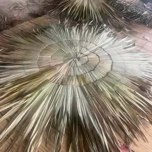 Traditional Eco-Friendly <b>Waterproof</b> Portable Palm Leaf Roofing <b>Sheets</b> Zipper / Farmhouse Straw Beach Umbrella for Resort Roofs - Product Image 1