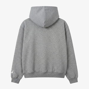 เสื้อฮู้ดสีเทาสำหรับผู้ชาย ทรงโอเวอร์ไซส์ ผ้าฝ้าย 100% เฟรนช์เทอร์รี่ สไตล์สตรีทแวร์ลำลอง พิมพ์ลายตัวอักษรด้านหน้า เหมาะสำหรับใส่ในฤดูหนาว - Product Image 2