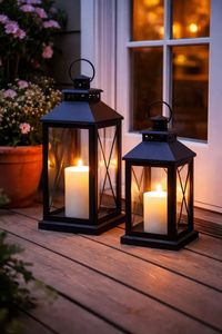 Customized Outdoor Indoor, Metal <b>Candle</b> Lantern Modern Farmhouse Floor Lanterns Decorative Handmade Lanterns For Event Decor - Product Image 4