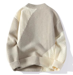 Pull-over homme moderne, coupe décontractée, col rond, tricot doux, fabriqué dans une usine certifiée LEED. - Product Image 3