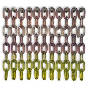 Décoration murale en chaîne de résine bleue translucide, écran suspendu en acrylique, boucle en plastique, séparateur de pièce, panneaux de décoration intérieure - Product Image 5