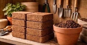 Substrat de cocopeat compressé, fibre de coco naturelle, cocopeat horticole, milieu de croissance des racines des plantes, substrat retenant l'humidité - Product Image 2
