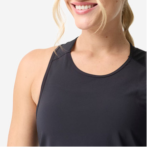 Men's <b>Black</b> Quick Dry <b>Tank</b> <b>Top</b> Solid Color Sporty O-Neck Knitted Performance Wear for Gym and Running Sessions - Product Image 5