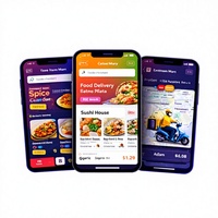Développement d'une application mobile intelligente de livraison de repas multi-restaurants avec panneau d'administration pour une gestion des commandes fluide, version Internet, en stock