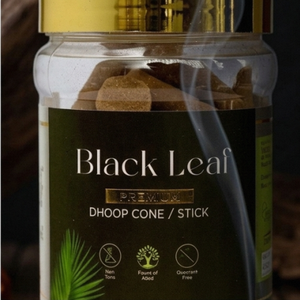 Incienso de Bambú Premium Black Leaf de Sellease en Frasco de Vidrio con Tapa Dorada, Ecológico y Orgánico, Aromático - Product Image 3
