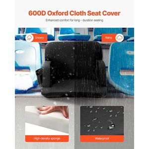 Sedia da Stadio Reclinabile Portatile con Ampio Sedile e Supporto Lombare, Cuscino Imbottito Pieghevole - Product Image 2