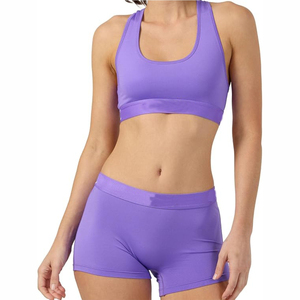 OEM Women's Casual Workout <b>Yoga</b> 2-Piece <b>Set</b> Half Sleeve Eco-Friendly Spring/Summer Canvas Knee Solid Breathable Quick Dry - Product Image 5