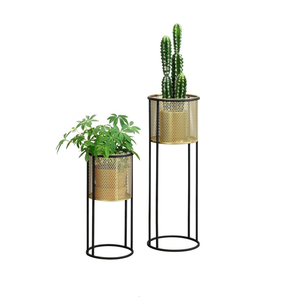 Jardinières en métal de haute qualité pour la décoration du jardin et de la maison, style moderne, pots de fleurs d'extérieur avec revêtement en poudre blanche - Product Image 1