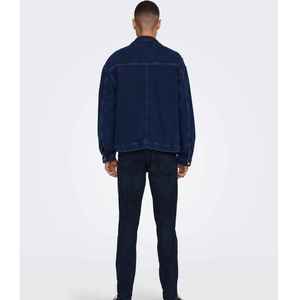 2026 Men Fashion Cool Denim Jacket with Hoodie 100% Cotton for Spring Autumn and Winter Streetwear Denim Jacket - Product Image 2