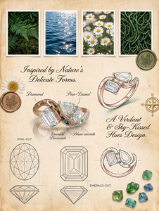 Anillo de Compromiso Toi Et Moi Vintage con Diamante Cultivado en Laboratorio con Corte Esmeralda en Forma de Pera, Certificado por IGI, Anillo de Dos Piedras Cruzadas Personalizado para Novia, Joyería Fina para Mujer - Product Image 1