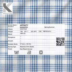 Chemise décontractée à carreaux pour homme 100 % coton respirant infroissable écologique été ODM teint en fil col boutonné manches longues - Product Image 6