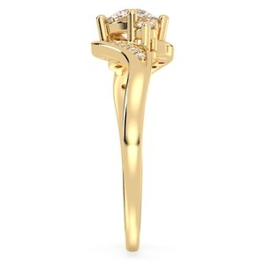 แหวนเงินแท้ 925 ประดับมอสซาไนต์ GRA Certified ชุบทอง 14K สำหรับผู้หญิง ราคาขายส่ง REYES เหมาะสำหรับใส่ทุกวัน เครื่องประดับคุณภาพสูง - Product Image 4