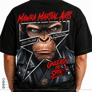 เสื้อยืดแขนสั้นสีดำสำหรับผู้ชาย Mawra ทรงปกติ ผ้าคอตตอนเจอร์ซีย์ พิมพ์ลายด้านหน้า พิมพ์โลโก้ด้วยเทคนิค DTG ดีไซน์สตรีทแวร์ สำหรับทุกเพศ - Product Image 4