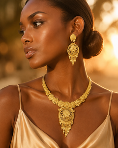 Fashion Jewelry 24k Gold Plated Flower Box <b>Chain</b> Charm Necklace for Women's Party Wedding Brass - Product Image 3