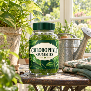 Gummies de chlorophylle personnalisées OEM ODM sous marque privée, supplément à base de plantes à la pomme - Product Image 2