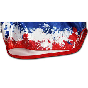 Shorts de Muay Thai de compétition professionnels, design personnalisé OEM |   Shorts de boxe durables à fentes latérales pour l'entraînement et le combat - Product Image 4