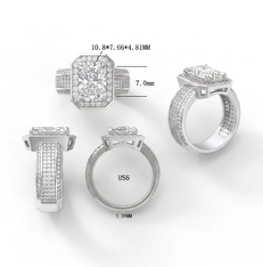 3.5 CT Gold Lab Grown Radiant Cut <b>Diamond</b> <b>Ring</b> with IGI Certification Engagement & Wedding Gift - Product Image 1