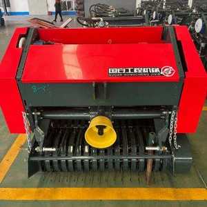 <b>Green</b> & Red Mini Round Pine Straw Baler Machine for Sale/Wheat Straw Baling Machine Affordable Price - Product Image 4