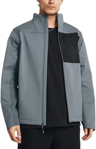Wholesale High Quality Men's Bonded Woolen Softshell <b>Jacket</b> Stand Collar Zipper Closure <b>Waterproof</b> Windproof Breathable - Product Image 3