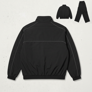 Custom Hooded Solid <b>Track</b> Pants and Waterproof Nylon <b>Jackets</b> Sweatsuit Set Casual Streetwear Reflective Windbreaker <b>for</b> <b>Men</b> - Product Image 3